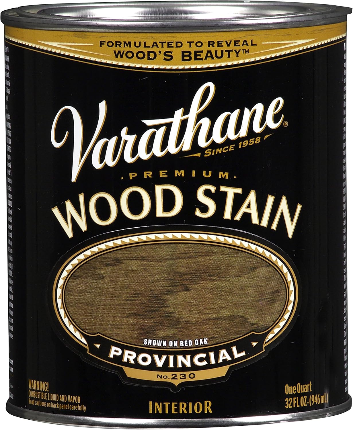 Varathane 211717H-2PK Premium Wood Stain, Quart, Provincial, 2 Pack