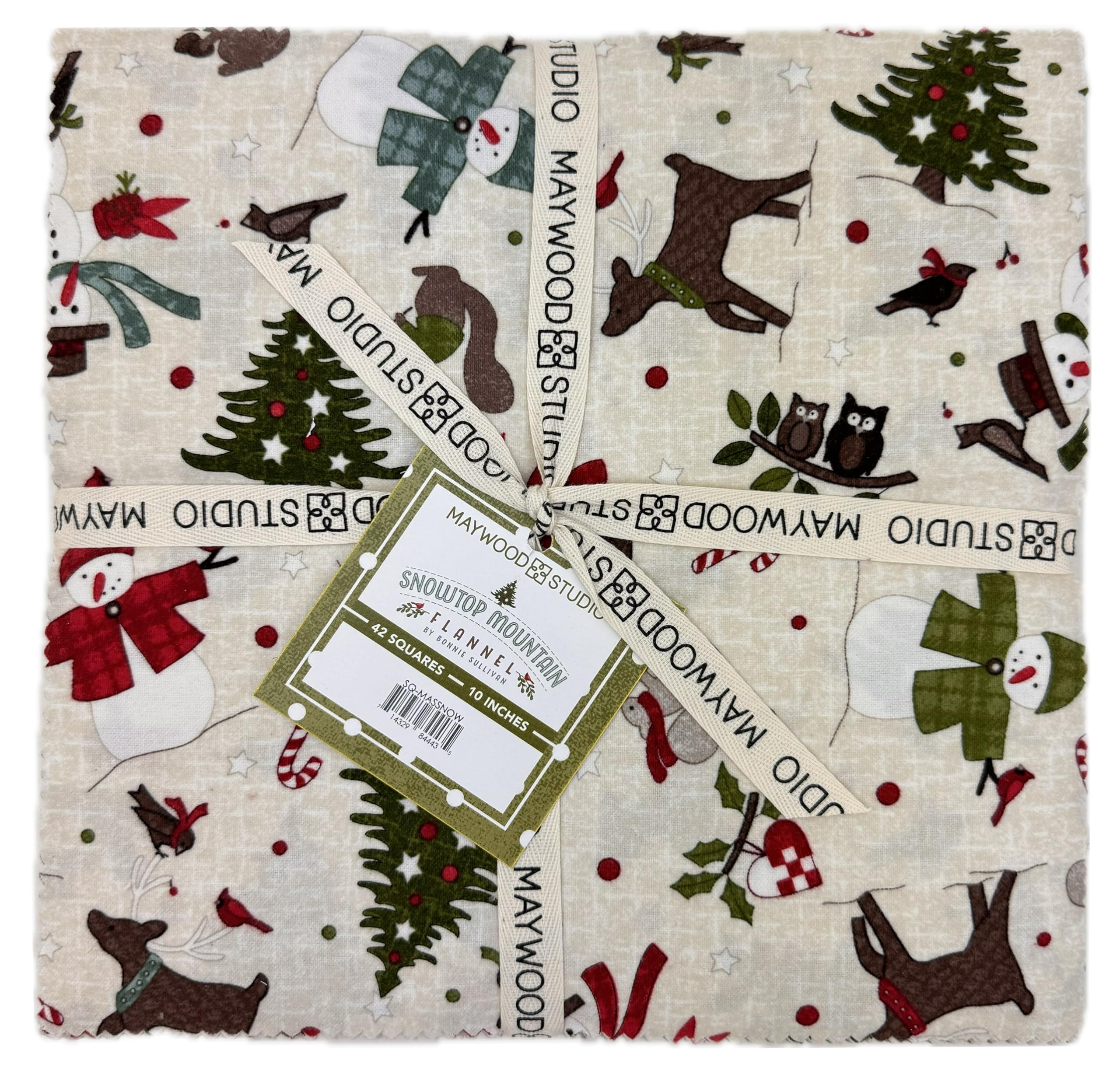 Bonnie Sullivan Snowtop Mountain Flannel 10" Squares 42 Pieces Layer Cake Maywood Studio