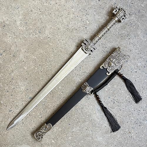 Miniatura 4 de Espada GuiHou de bronce de 28.3 pulgadas para creación de los dioses de acero inoxidable con vaina para colección, exhibición, cosplay