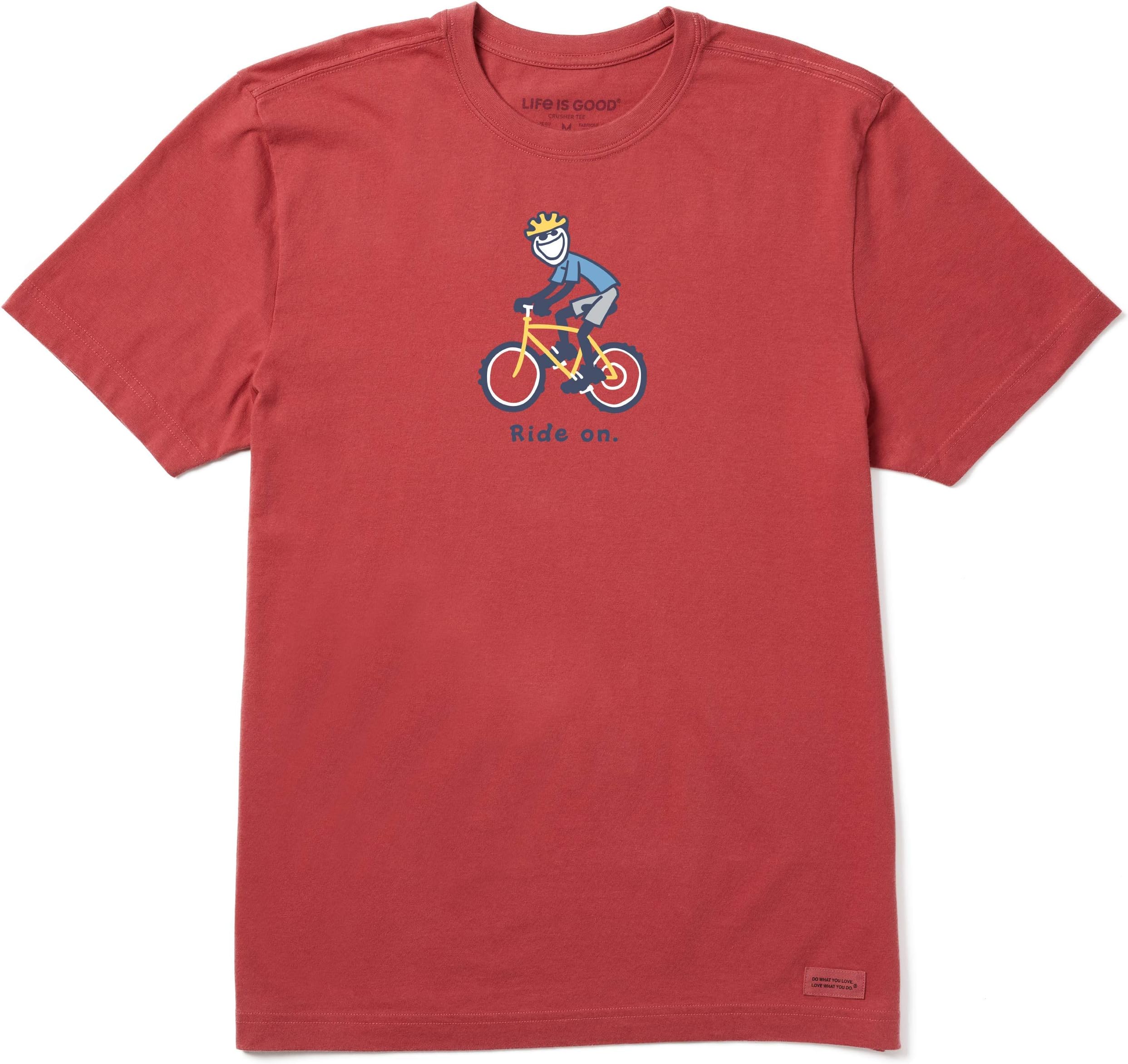 Life is GoodMen's Vintage Crusher Graphic T-Shirt, Bike Jake