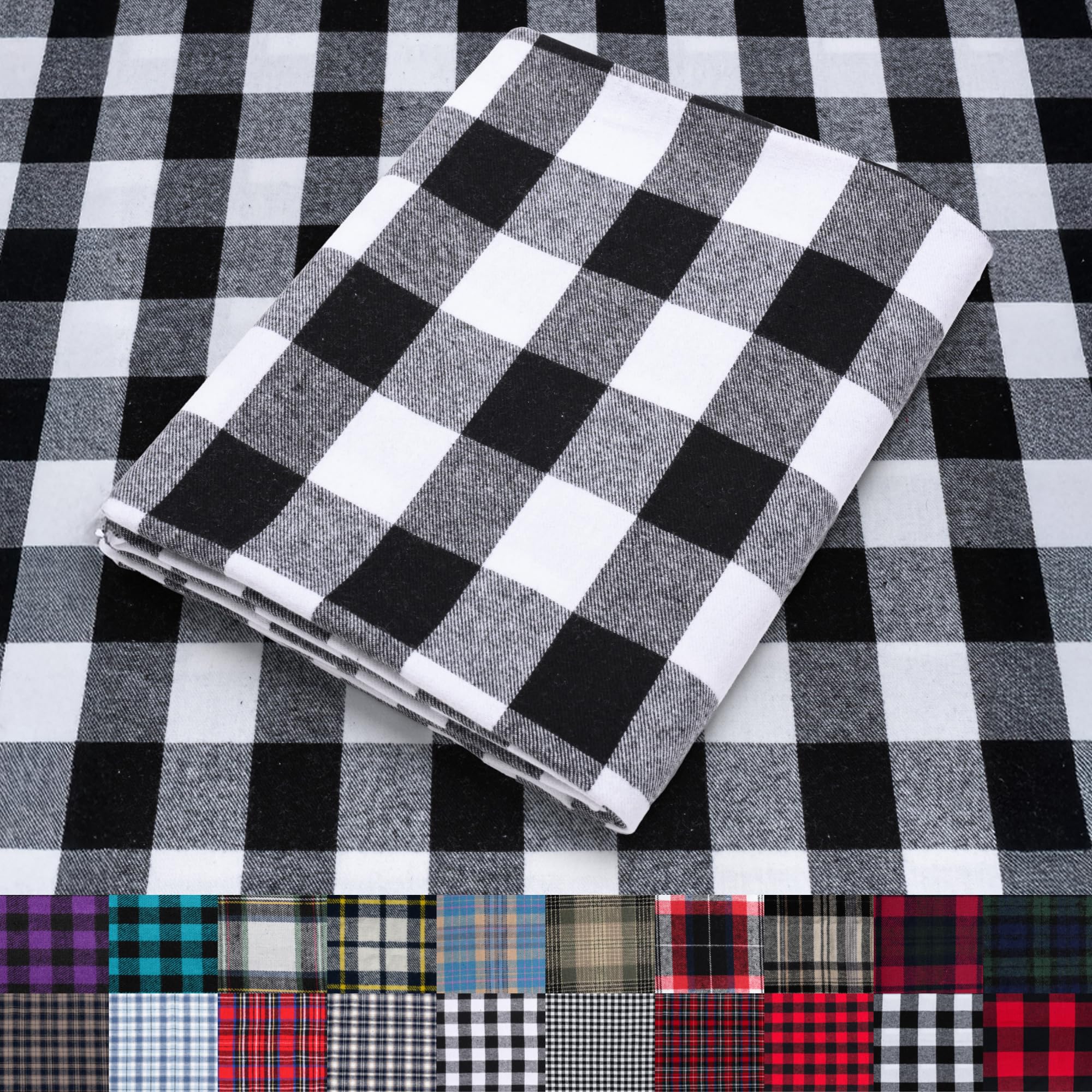 Pico Textiles 1 Yard Blue and Green Blackwatch Tartan Plaid Flannel Fabric - 60" Wide - 100% Cotton - Sold by The Yard - for Shirts, Scarves, Pajamas & Receiving Blankets — view 58