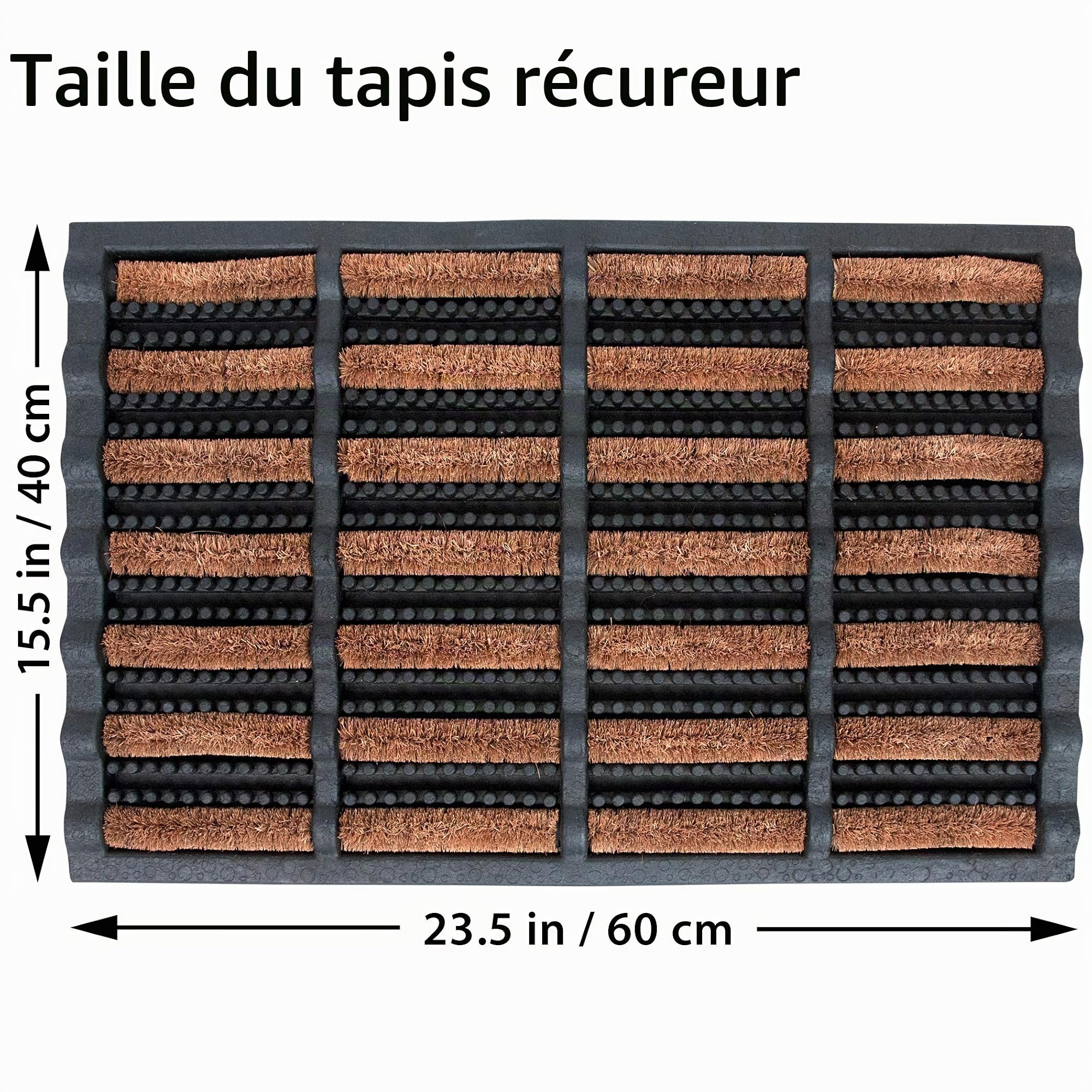 FOOTMATTERS Ninamar Tapis avec racleur de Boue - 60 x 40 cm