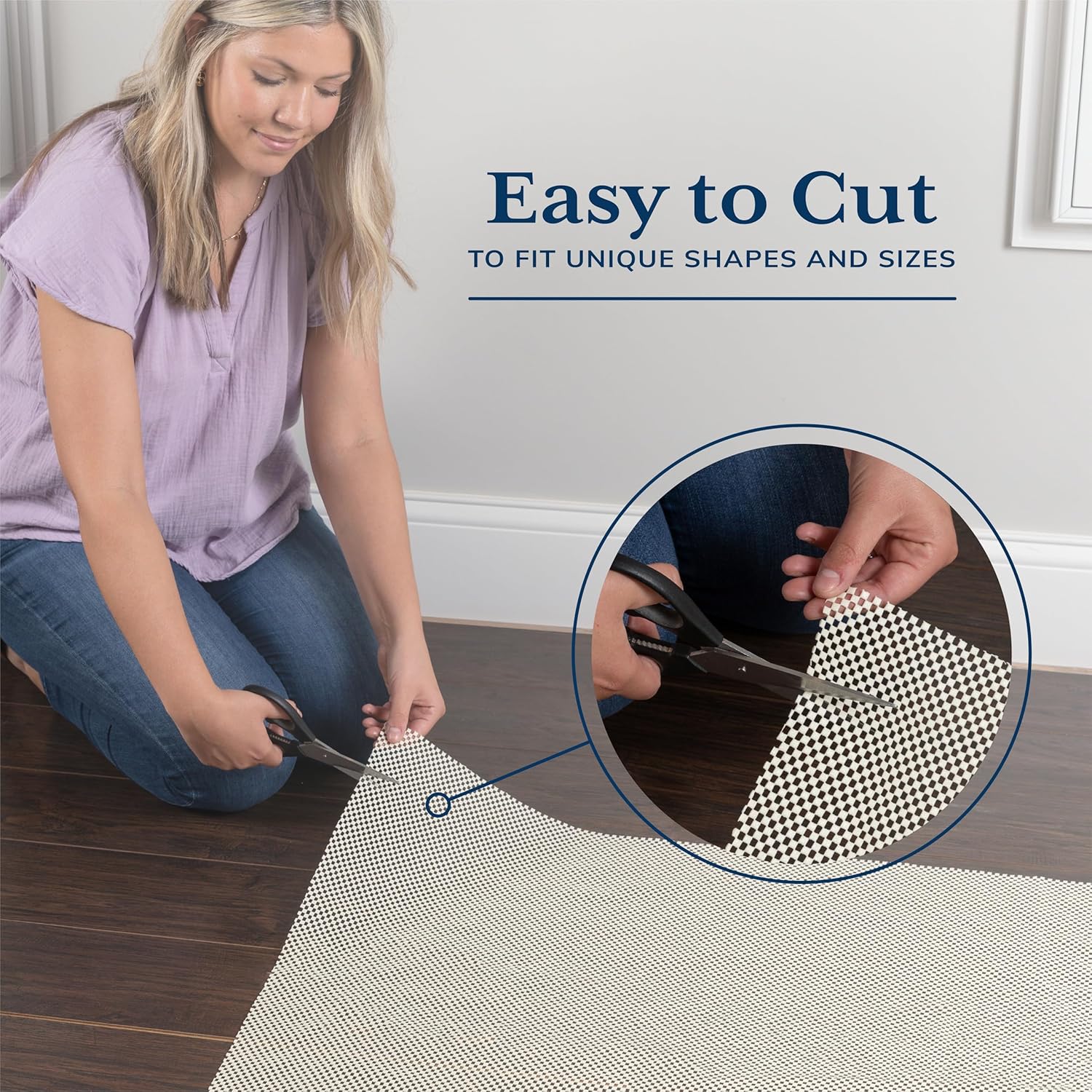 Veken Runner Rug Pad Gripper for Hardwood Floors, Non Slip 2x20 Ft Rug Pads for Area Rugs, Thick Rug Grippers for Tile Floors, Under Carpet Anti Skid Mat, Keep Your Rugs Safe and in Place