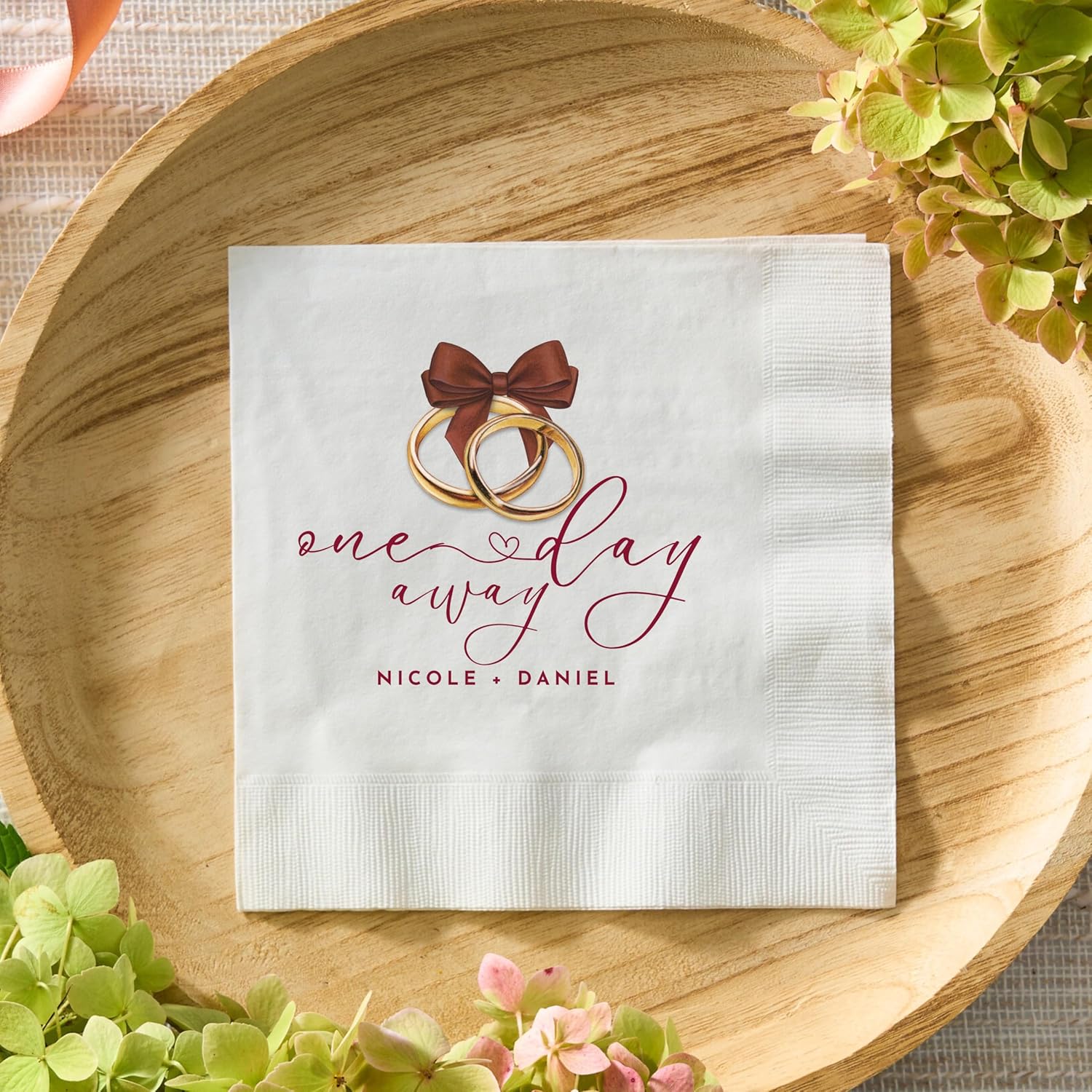 Custom Rehearsal Dinner Napkins Personalized Engagement Party Napkins Monogram Wedding Reception Cocktail Napkins 50 pcs (Custom 3)
