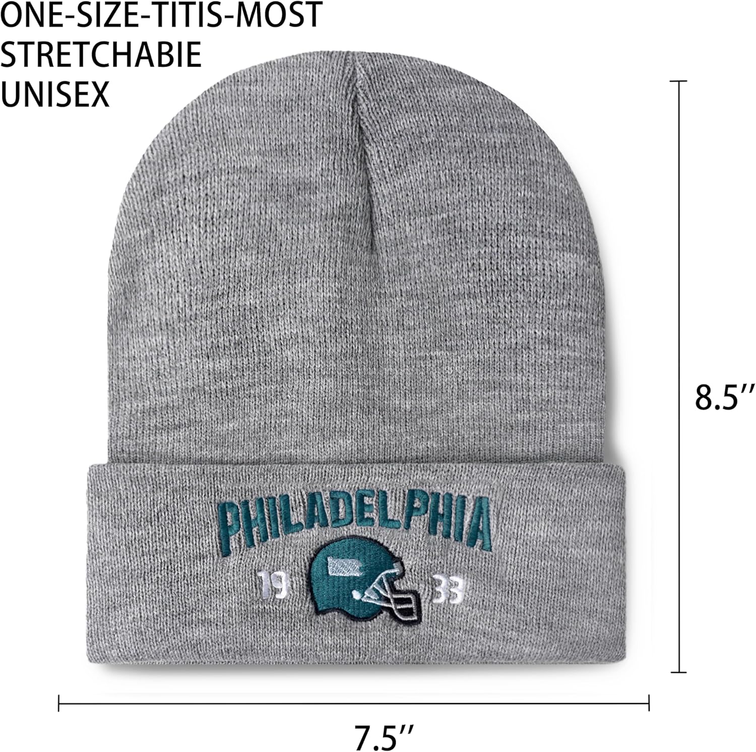 Beanie for Men Women Vintage Embroidered City Hats Apparel Gifts Classic Sport Beanie - Image 3