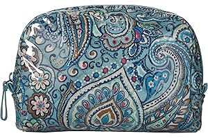 Vera Bradley Iconic Medium Cosmetic Bag in Vibrant Daisy Dot Paisley
