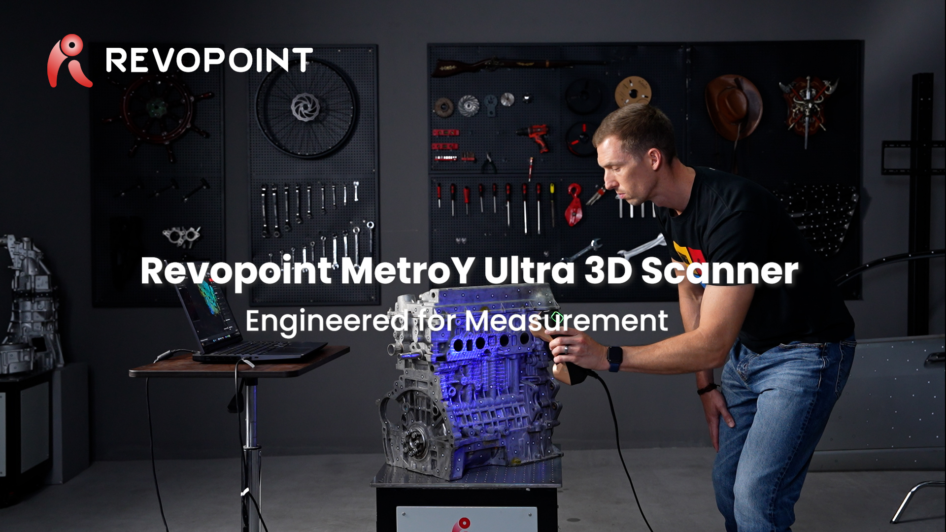 Image of Revopoint MetroY Ultra Laser 3D Scanner for 3D Printing Handheld, 0.01mm Precision, 34+15+1 Blue Laser, Up to 90 FPS Speed, Anti-Shaking, Wireless Outdoor Scanning, Standard Edition