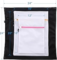 Vista 2 de BAGAIL Bolsas de lavandería de malla para lencería íntima y delicadas, 5 unidades (1XL, 2L, 2M)