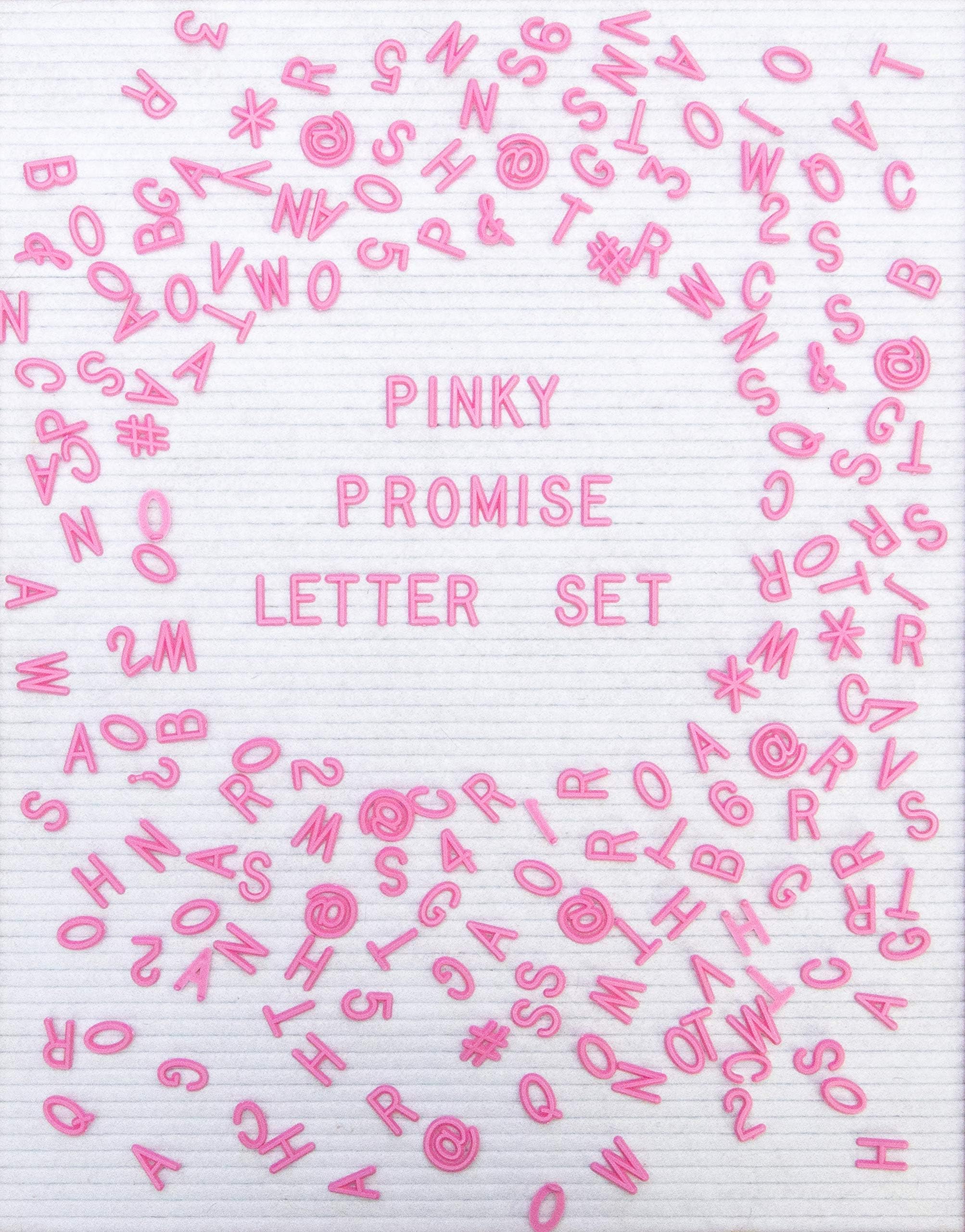 Felt Like Sharing Plastic Letter Board Letters Only (300 Pieces) – 0.75” Letter Board Letters for Changeable Felt Letter Board – Pink Letter Board Accessories