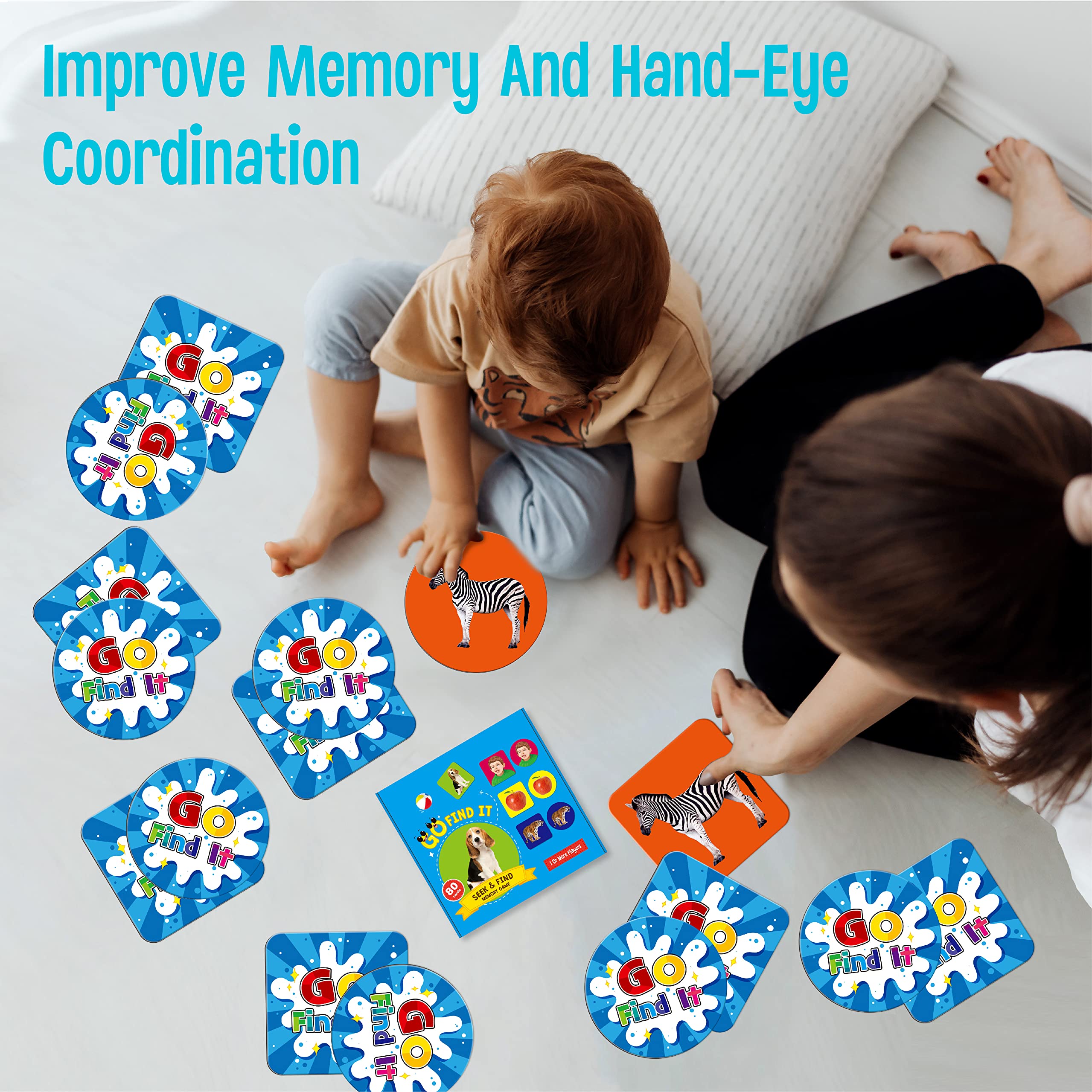 Go Find It Jeu De 80 Cartes Seek & Find 40 Paires De Cartes Rondes
