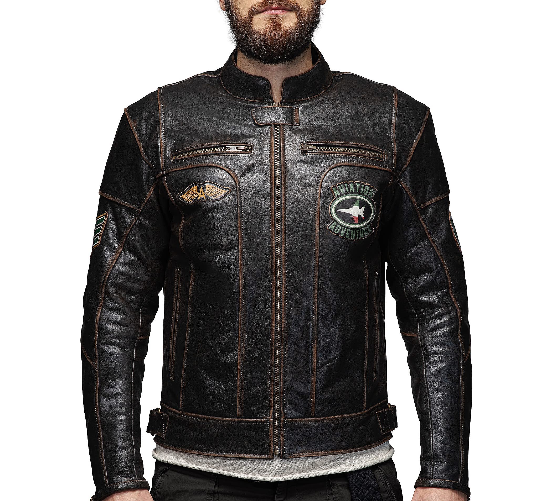 Corelli MG VIVI IL MOMENTO RETRO MOTORCYCLE LEATHER JACKET