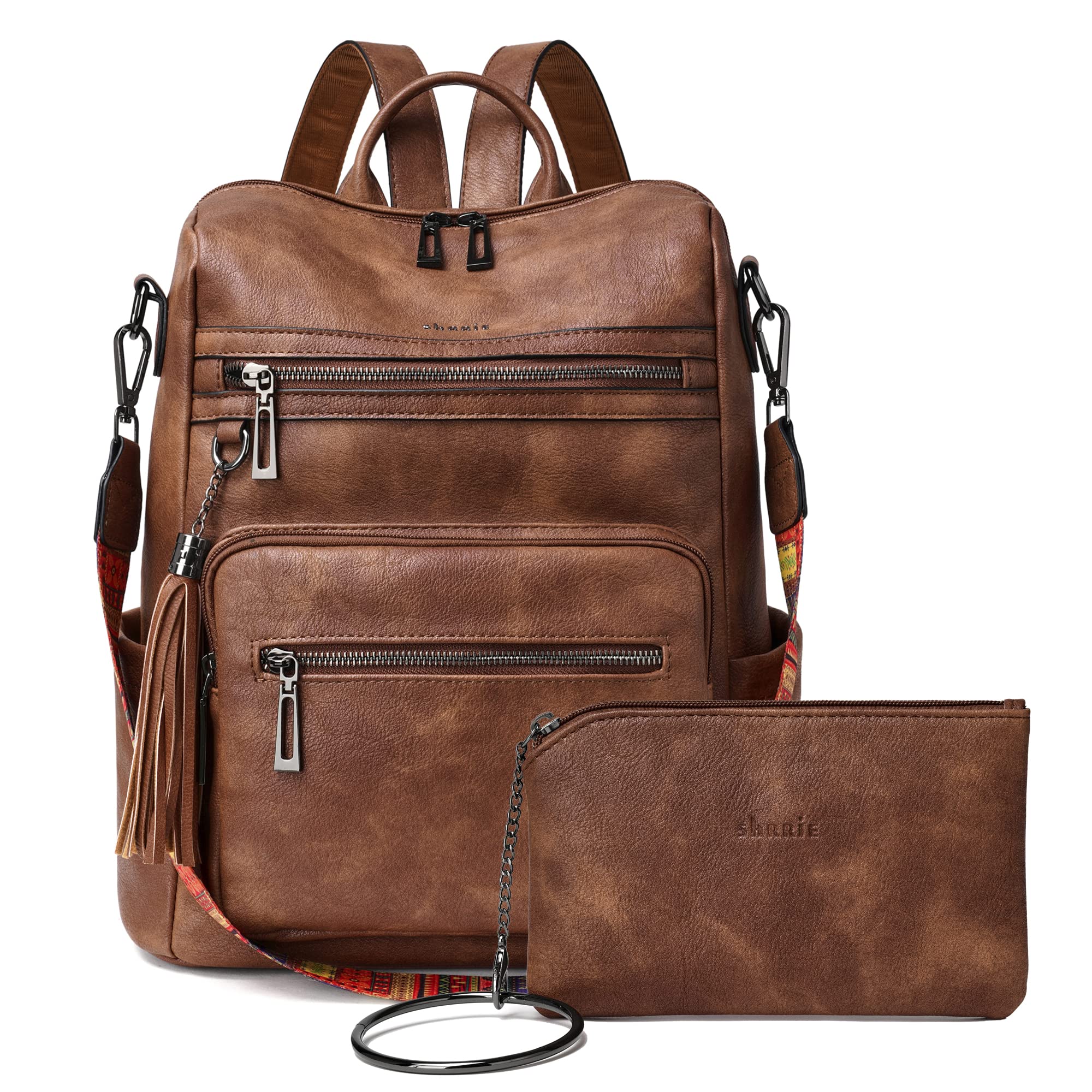 Photo 1 of Shrrie Backpack Purse for Women Leather Backpack Fashion Designer Travel Backpack Convertible Shoulder Bag