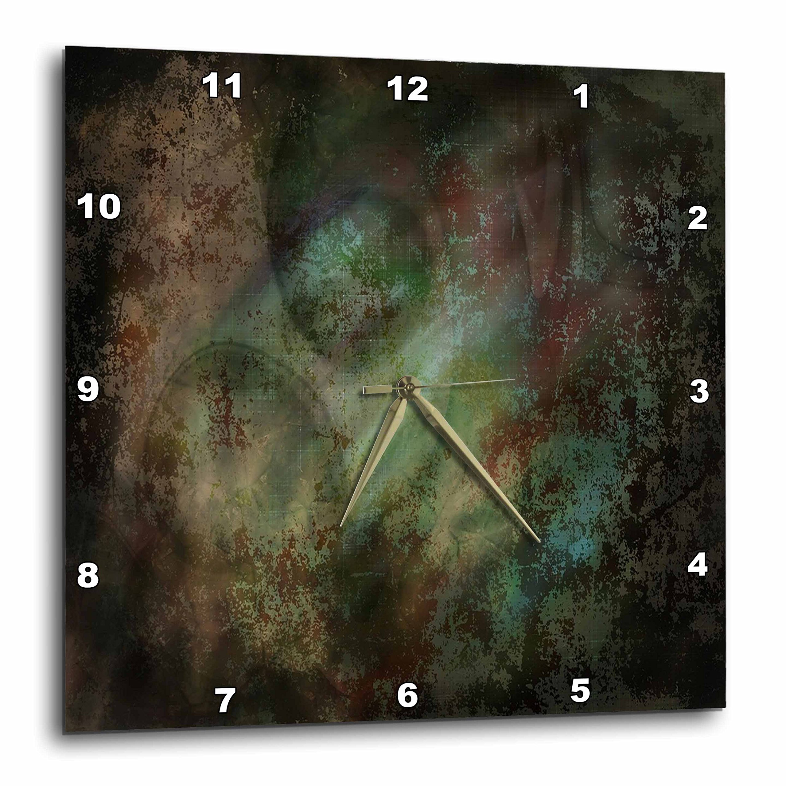 Horloge murale aluminium marron 25x25 cm pendule cuisine