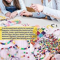 Vista 11 de Coloridas cuentas de plástico para pulseras para hacer joyas, pulseras de amistad, 0.236 x 0.354 in, multicolor para cuentas, trenzar el cabello