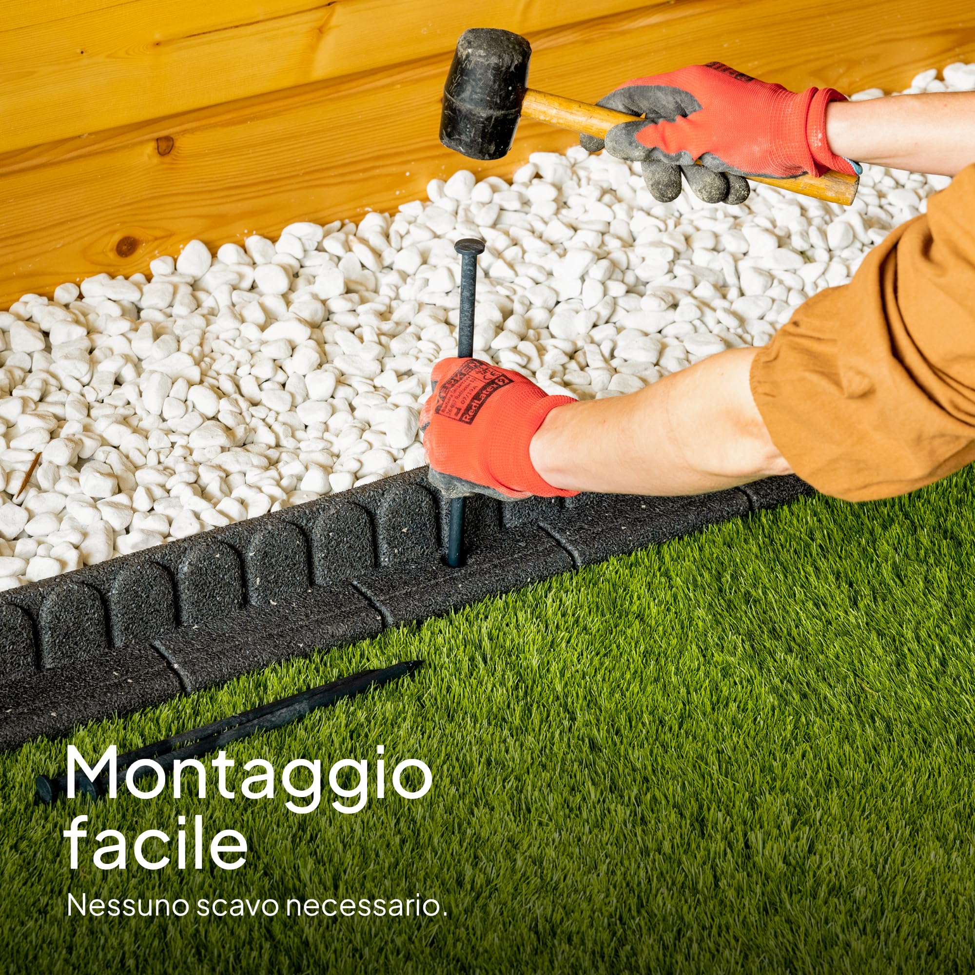 Bordura per Aiuola 4,6 Metri - Bordo Giardino Flessibile in Gomma Riciclata - Bordatura Aiuole Giardino per Prati, Sentieri, Sporgenze e Prati Artificiali - Lunghezza di 4 x 1,15 m, Antracite