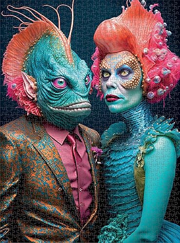 Miniatura 4 de Cross & Glory - Conoce a los aliens Nymira y Dantar - Rompecabezas de 1000 piezas para adultos  Rompecabezas de historia de amor cósmico  Aventura