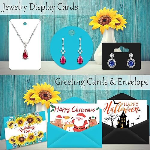 Miniatura 4 de Twavang 25 hojas de papel de cartulina azul de 8.5 x 11 pulgadas, papel grueso de 92 libras para álbumes de recortes, invitaciones, impresión y