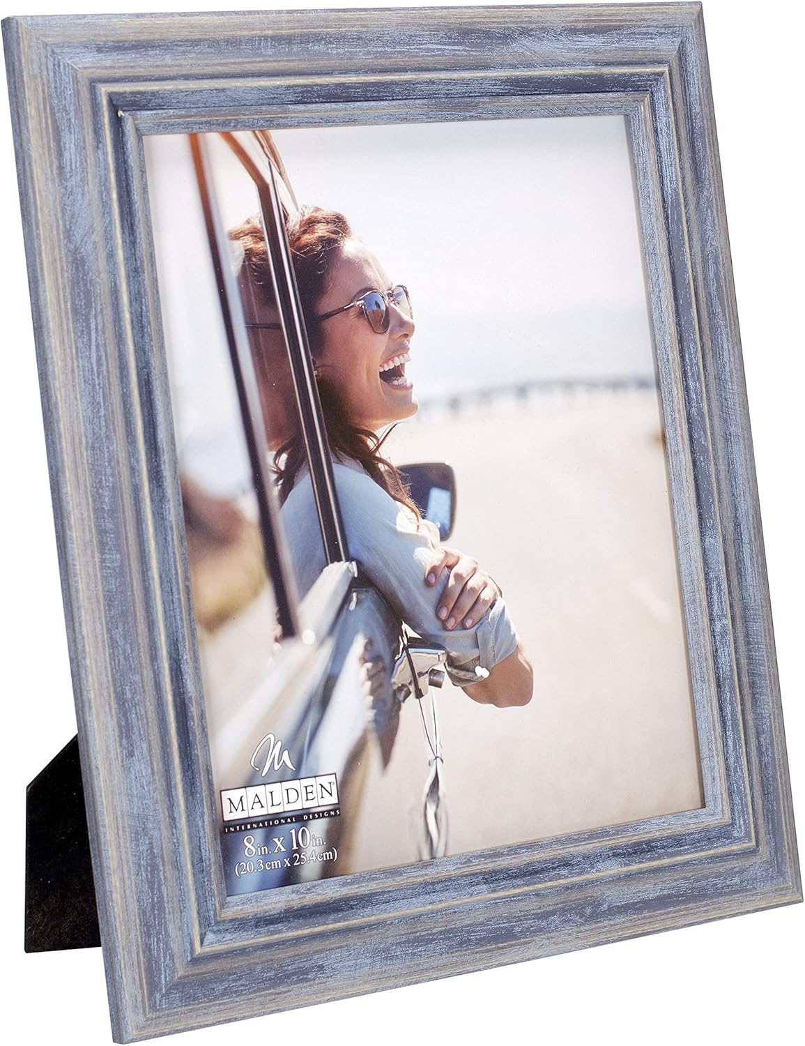 Malden International Designs 8x10 Rustic Denim Blue Picture Frame