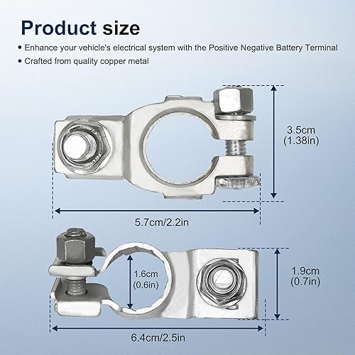 Miniatura 3 de Ensamblaje de terminal de batería positivo y negativo compatible con Toyota 4Runner Corolla RAV4 2007-2023 para Lexus 2002-2023. Reemplazo
