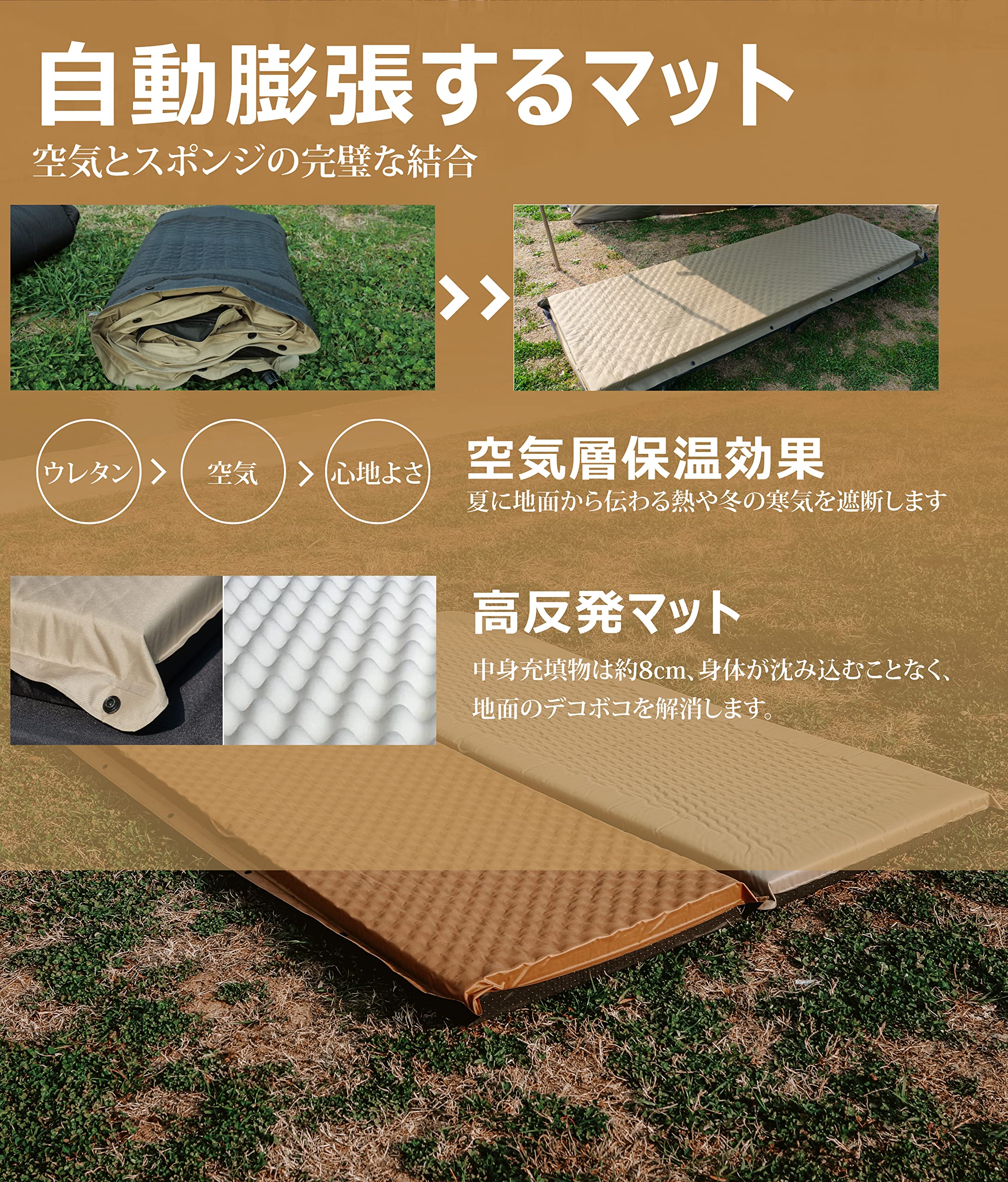 ヨーラー　アウトドアマット Amazon.co.jp: ヨーラー(YOLER) キャンプマット インフレーターマット