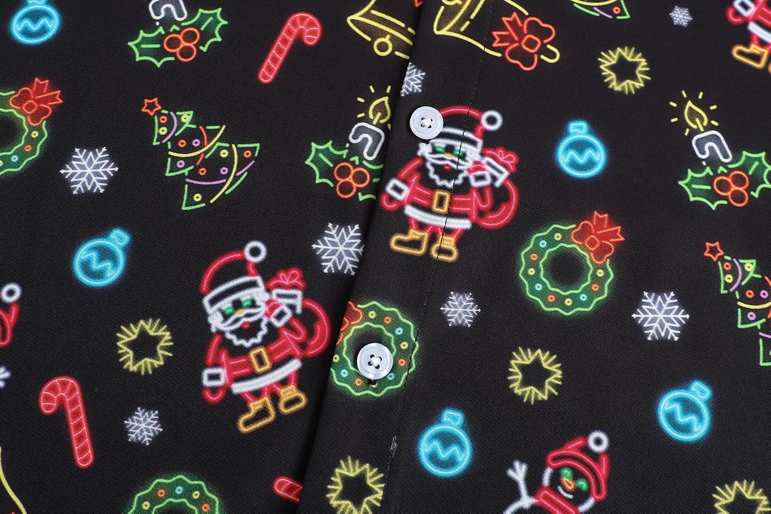 Christmas Shirt for Men Short Sleeve Button Down Hawaiian Vacation Shirts