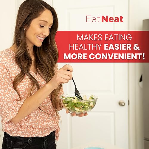 Miniatura 4 de EatNeat Paquete de 5 recipientes de vidrio para almacenamiento de alimentos con tapas herméticas de bloqueo a presión para mantener los alimentos