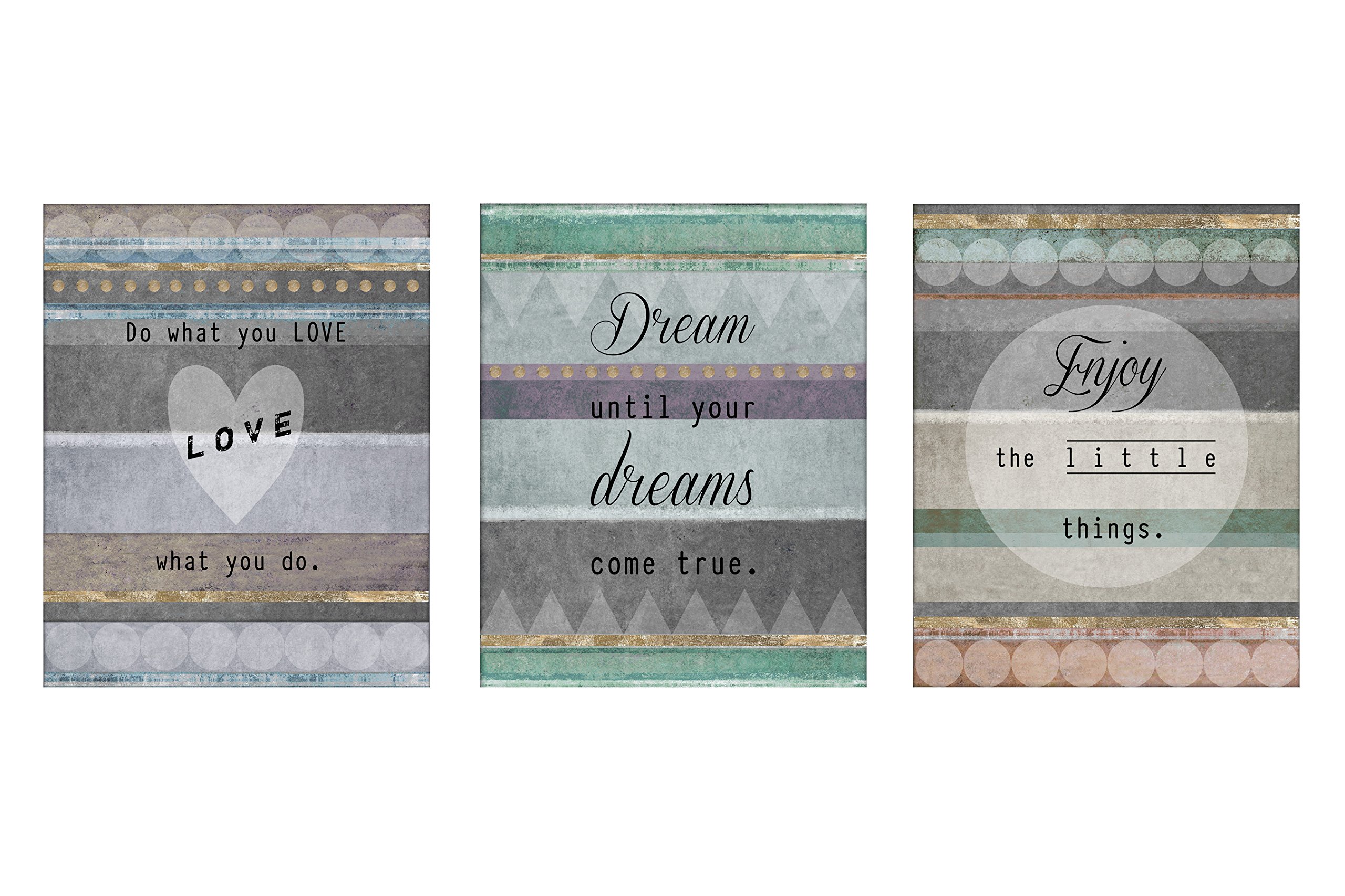 Premier Housewares Home Decor Accessories Wall Plaques With Quotes Set of 3 Multicoloured Home Plaque with Sayings Wooden Quote Plaques 25 x 20 x 1 cm