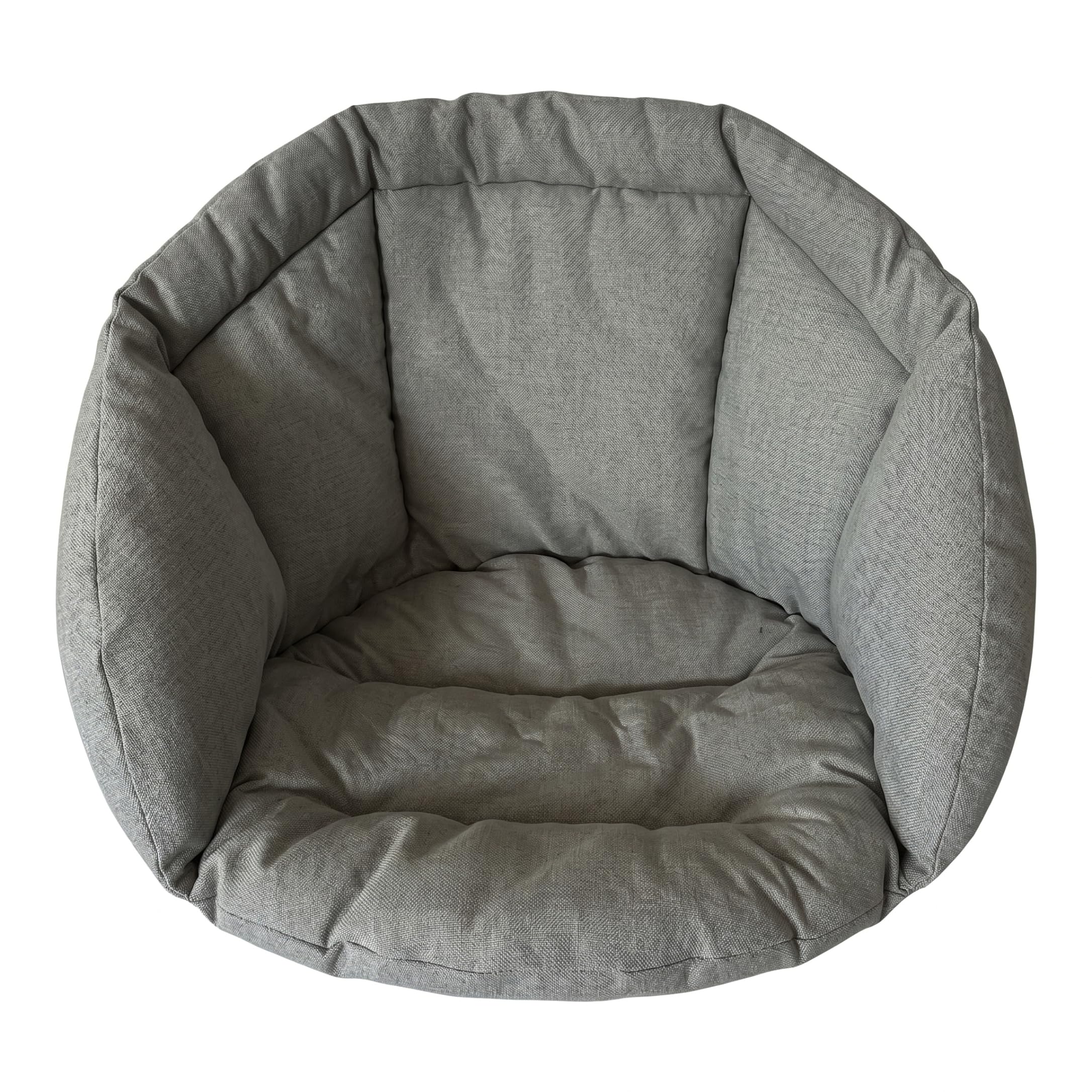 Cojín para silla Egg de lino transpirable, repuesto cómodo para interior y exterior, gris oscuro