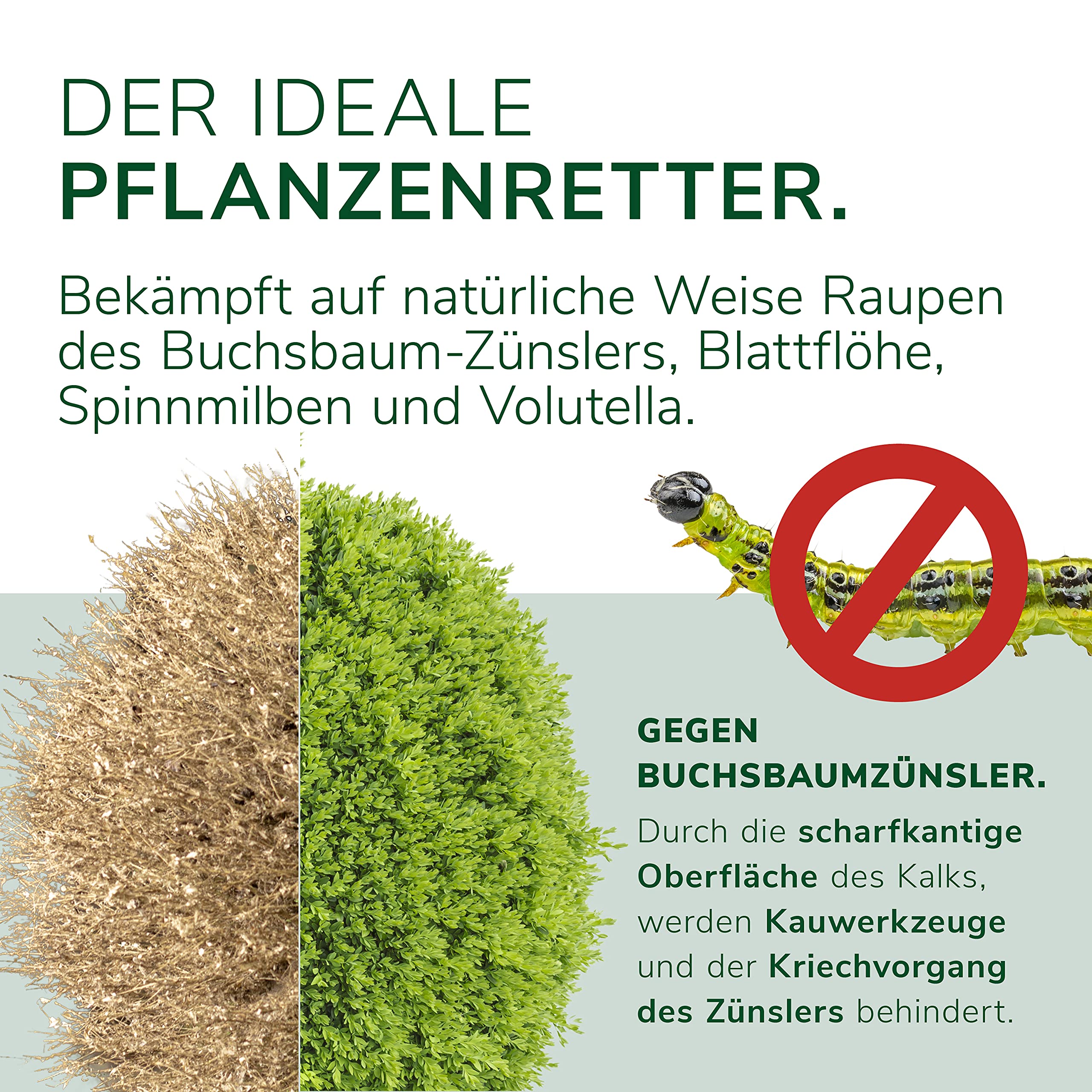 Natursache biologischer Algenkalk aus 100% Rotalge, 5kg I Reguliert Schädlinge auf natürliche Weise I Natur-Dünger für Buchsbäume & andere Pflanzen I Anleitung per E-Book