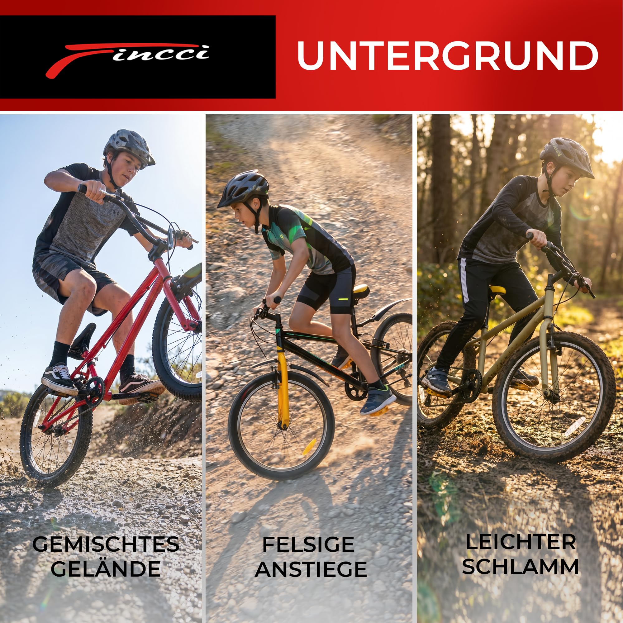 Fincci Fahrradreifen 20 Zoll – 2er Pack Faltbare MTB Reifen 20 x 1.95 Zoll mit 2X 20 Zoll Schrader Schlauch, FahrradMantel 53-406 für Kinder, Teenager & Erwachsene, BMX, City, Road & MTB & Dreirad