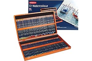 Derwent Inktense Watercolor Colored Pencils, Set of 72 (32891)