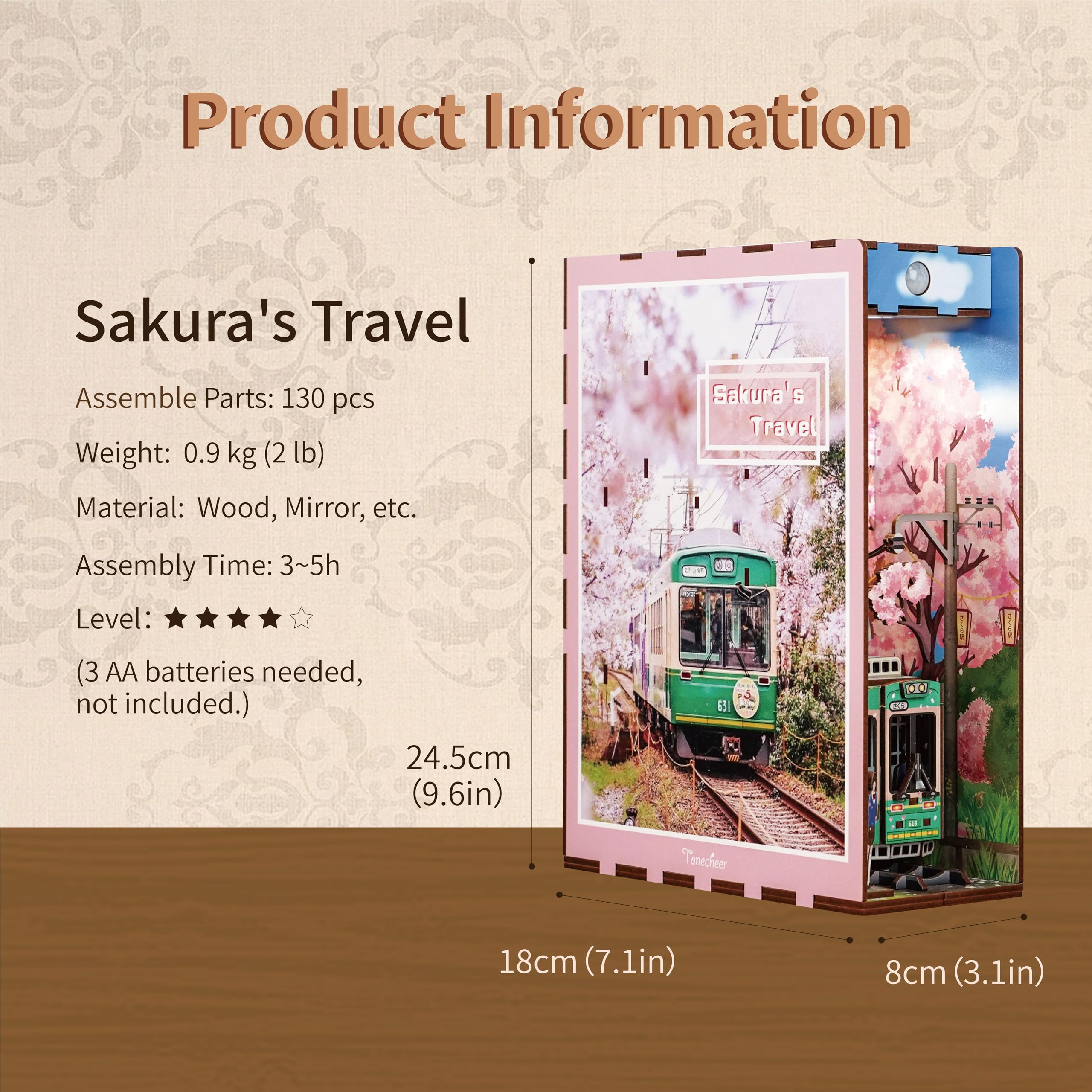 Separador de Libros Book Nook Tonecheer Sakura's Travel – Chile