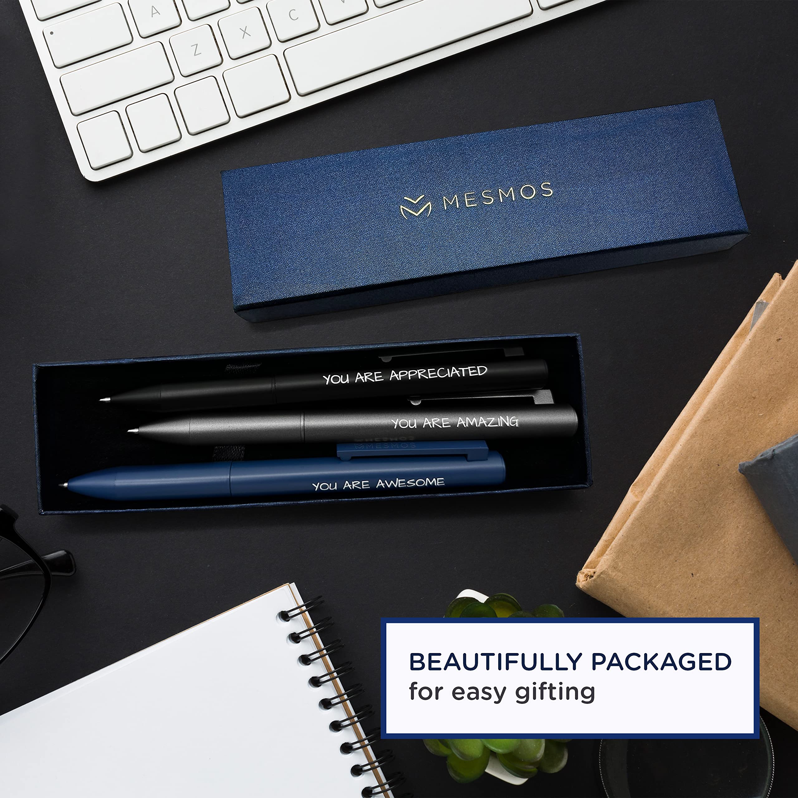 MESMOS 3pk Luxury Metal Ballpoint Pens, German-Made Ink, Teacher Appreciation Gifts Ideas, Teacher Gifts, Teachers Supplies - Image 3