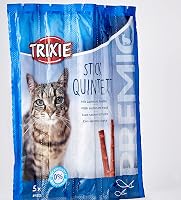 Trixie Premio Cat Stick Quintett Losos a Pstruh maškrta pre mačky 5 x 5 g (50 g) 3
