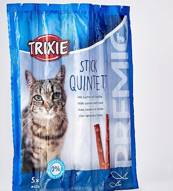 Foto 3 de 4 de TRIXIE Snack PREMIO Quadro-Sticks, Salmón-Trucha, 5 × 5 g, Gato