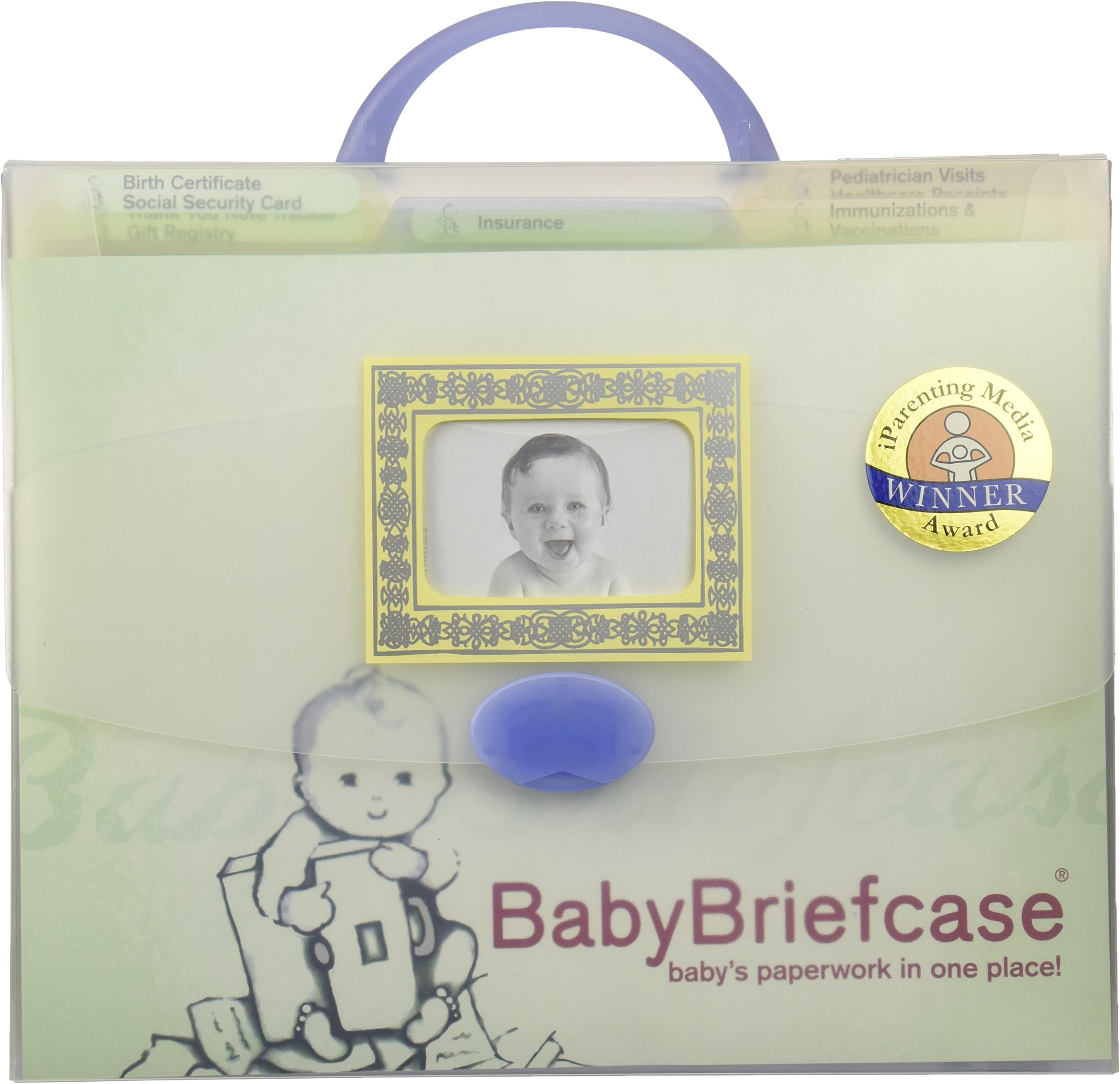 Baby Paperwork Organizer, Mint/Periwinkle