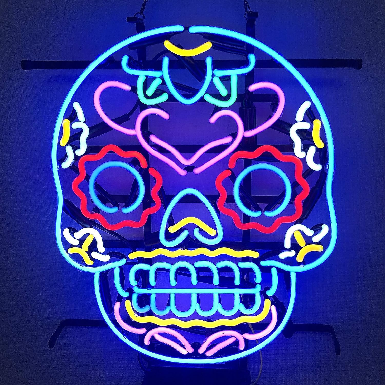 Free Shipping 🛒 Party Decoration Neon Sign Light Skull head Real Glass Handcraft Beer Bar Pub Store Party Room Wall Window Display Neon Signs Birthday Party, Wedding, Home Wall Hanging Light (NO LED)19x15 Free Shipping Over $50 Party Decoration Neon Sign Light Skull head Real Glass Handcraft Beer Bar Pub Store Party Room Wall Window Display Neon Signs Birthday Party, Wedding, Home Wall Hanging Light (NO LED)19x15