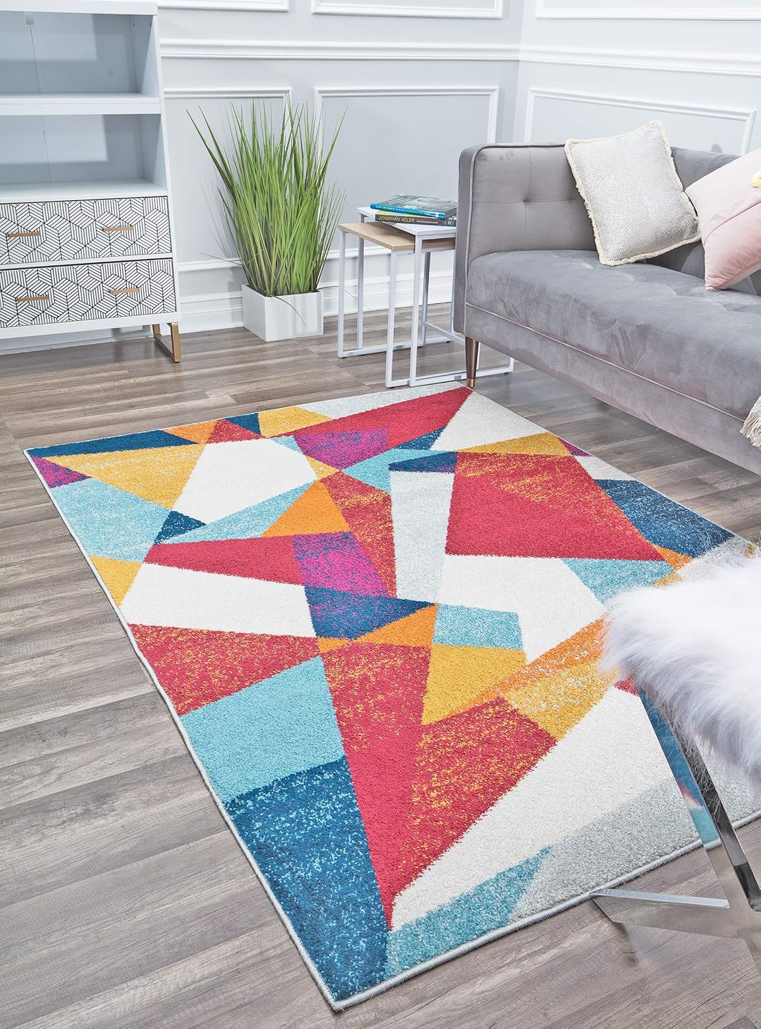 Rugs America Mika MO60B Contemporary Geometric Fruit Punch