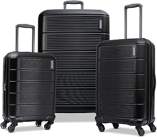 Stratum 2.0 Hardside Expandable Luggage with Spinners | Jet Black | 3PC (CO/MED/LG)