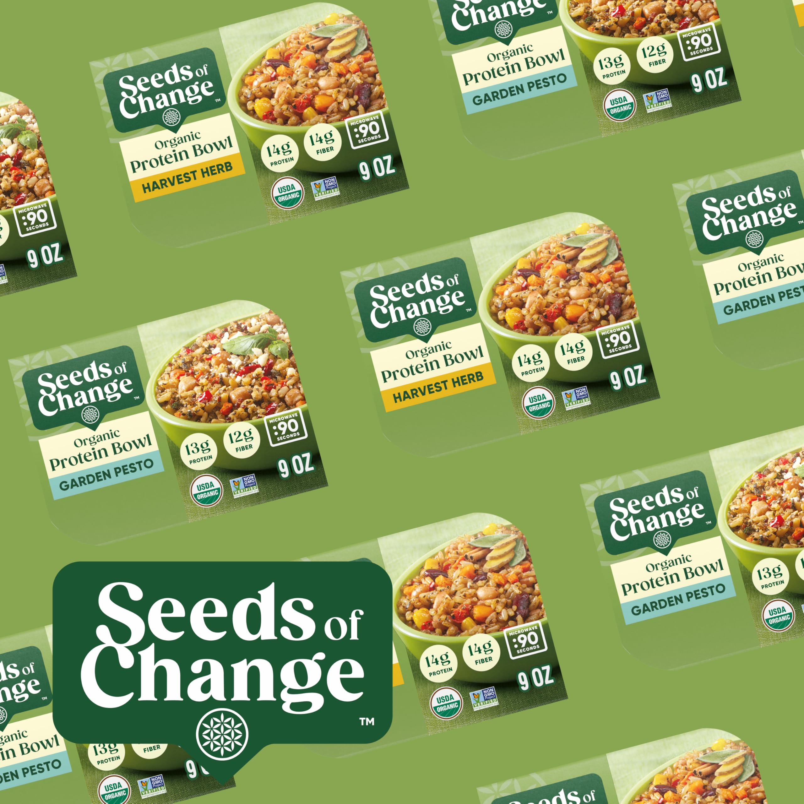 SEEDS OF CHANGE Organic Protein Bowl Harvest Herb Prepared Entr e Microwave in 90 Seconds 9 oz — view 8