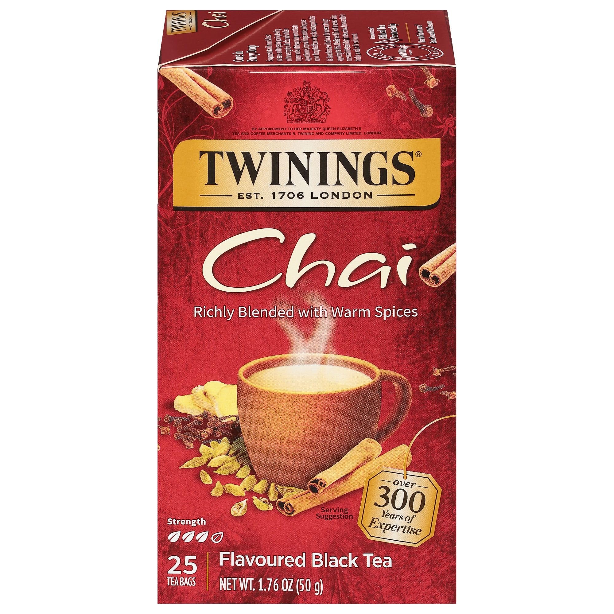 Twinings of London Chai Tea Bags, 25 Count