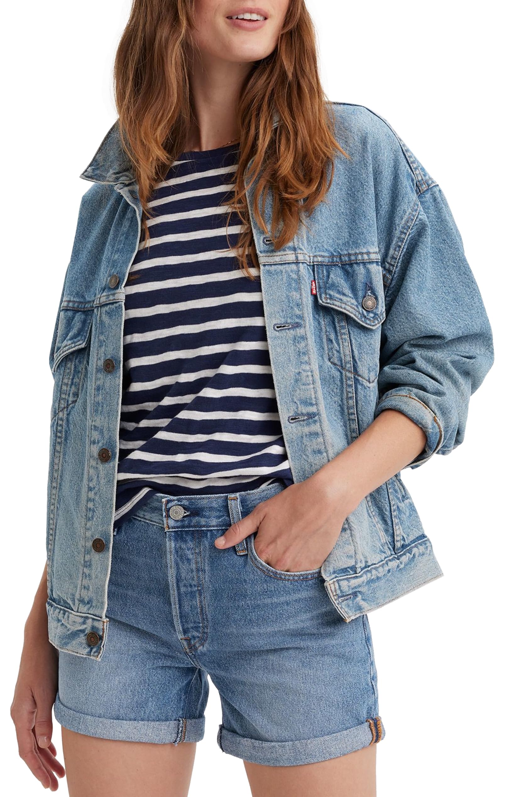 Levi's 501 Rolled Short Pantaloncini di Jeans Donna