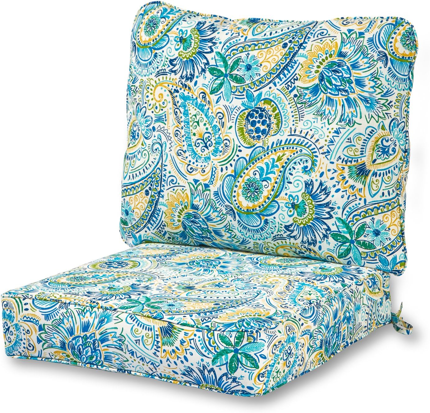 Greendale Home Fashions 2-Piece Outdoor Deep Seat Cushion Set, Paisley