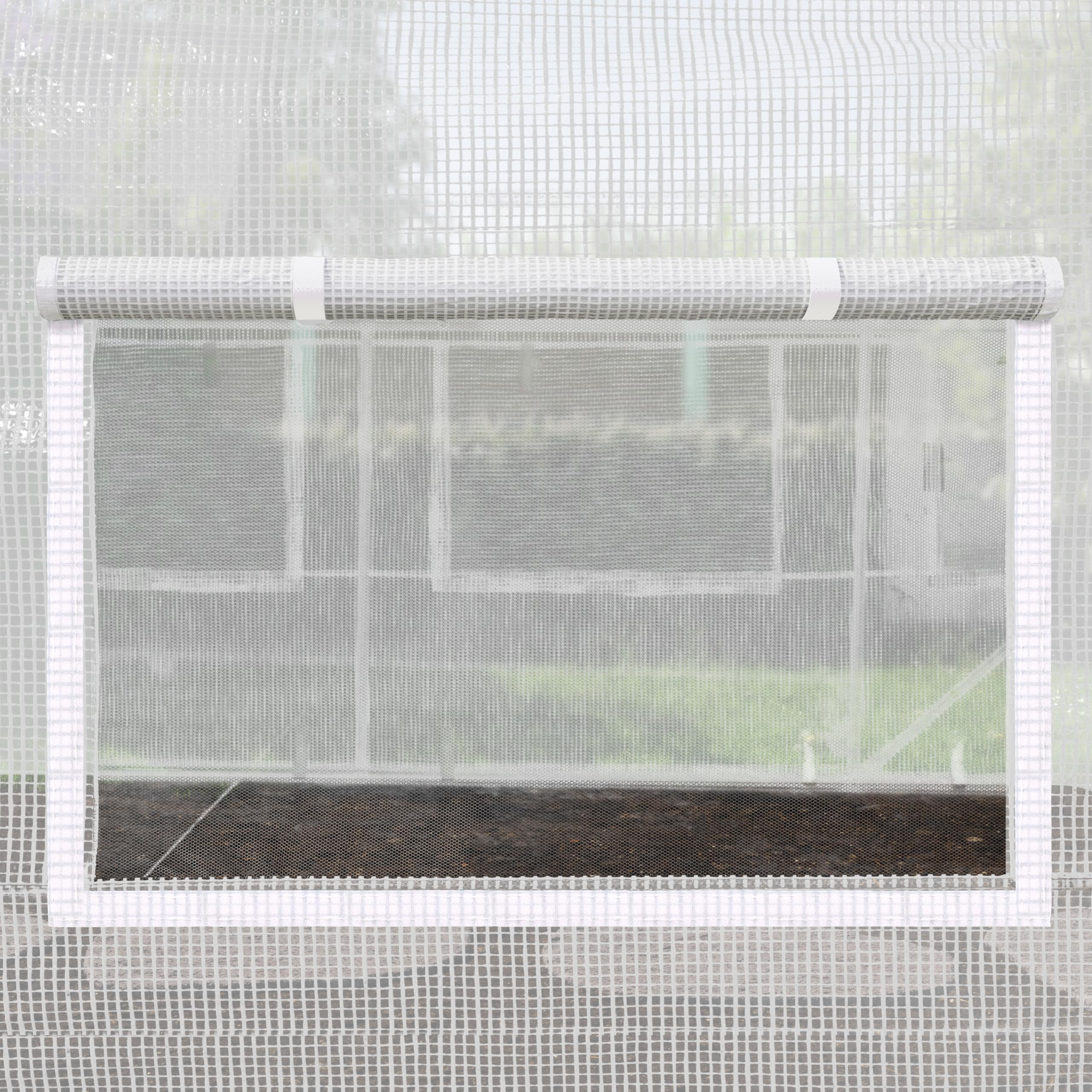 TOOLPORT Serre de Jardin Serre Tunnel Plastique Robuste 2x3m - Bâche PE 180g/m² Blanc Transparent