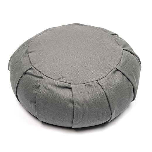 Myga Zafu Yoga Meditation Cushion with Washable Cover - Floor Cushion Pillow with Natural Buckwheat Filling - Soft Round Cotton Design for Meditating or Pranayama Exercises