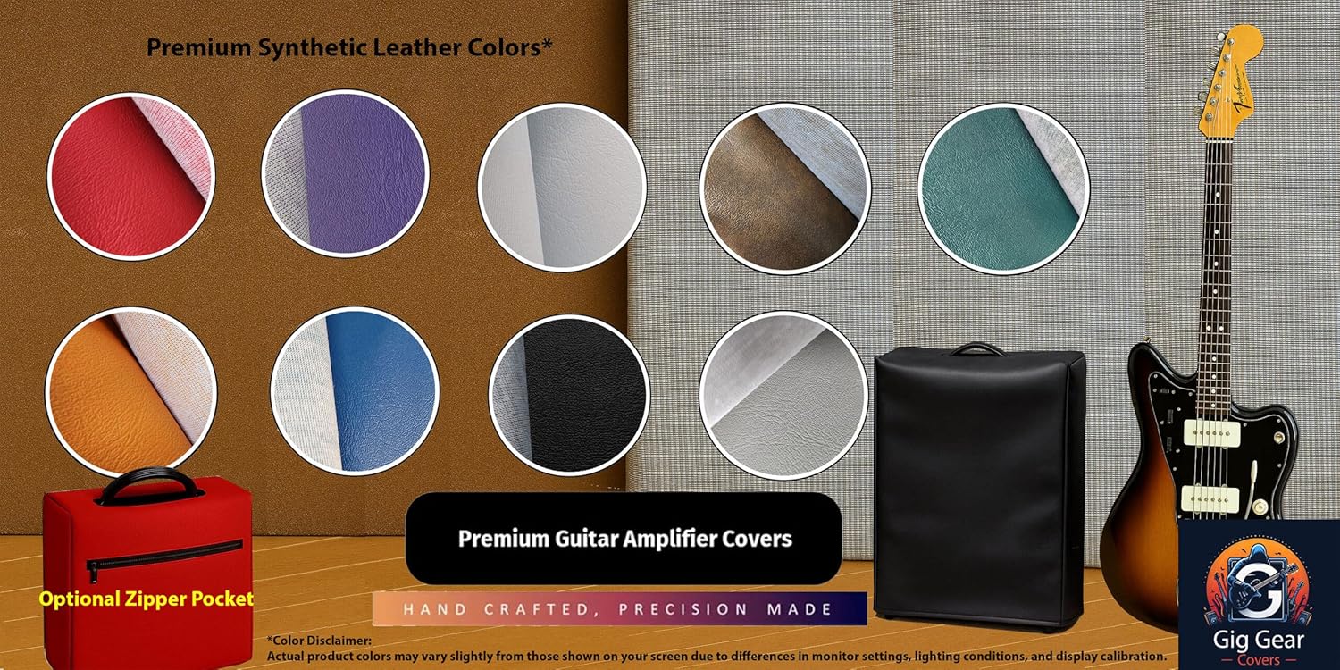 Gig Gear Cover for Fender Rumble Studio 40 Bass Amplifier | Genuine Waterproof Cordura or Synthetic Leather Fabric | Select Color, Padding & Pocket Options | Made in US