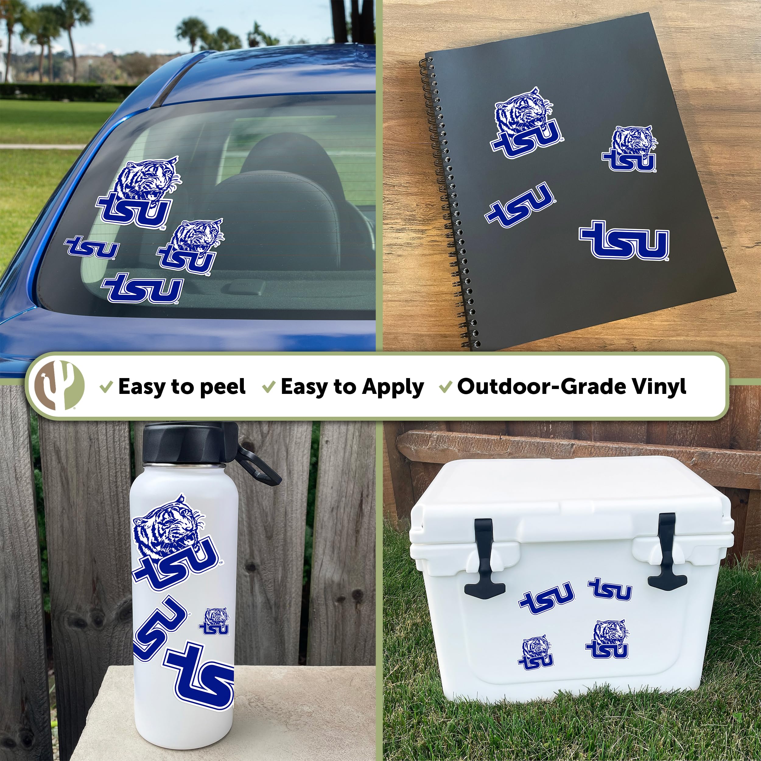 Tennessee State University TSU Tigers NCAA Sticker Sheet - Vinyl Decals For Laptop, Water Bottle & Car