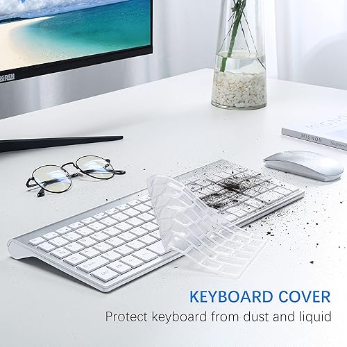 Miniatura 5 de TopMate Combo de teclado y mouse inalámbricos ultradelgados, mouse USB compacto silencioso de 2.4 G e interruptor de tijera con tapa, 2 pilas AA y 2