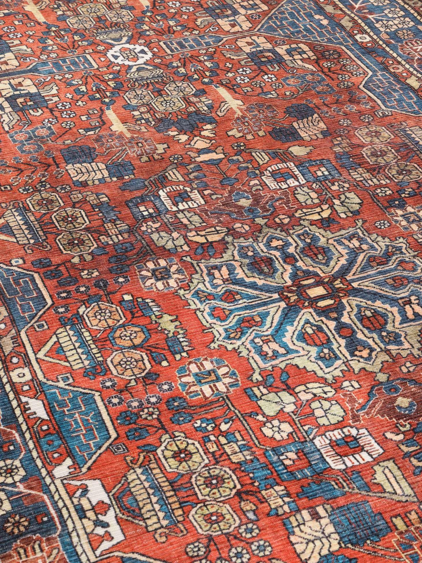 RugVista Galaxy Oriental Alfombra, 80 x 200 cm, Óxido/Azul