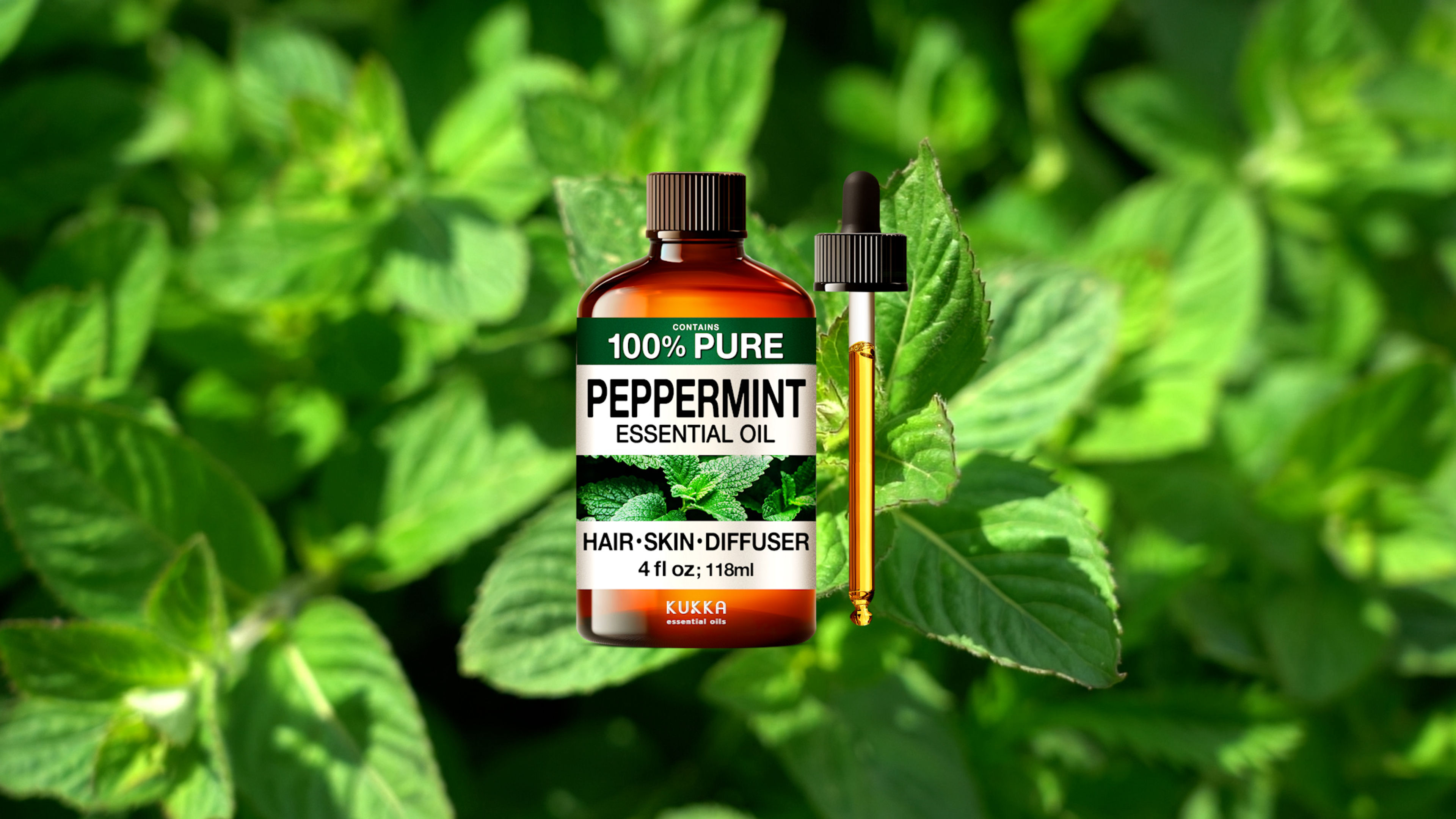 Amazon.com: KUKKA Peppermint Essential Oils - 4 Fl Oz - for Hair